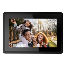 Denver PFF-725B Digital Wi-Fi Picture Frame - 7 Inch IPS Touch Screen, 8GB Memory, MicroSD Slot, Frameo App, Timer Function, Includes Table Stand, Black