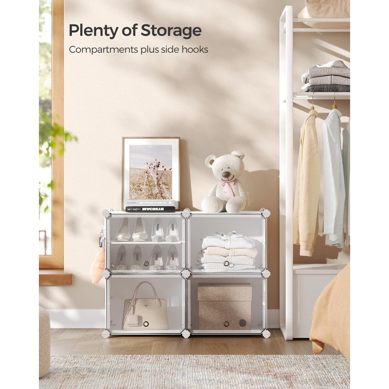SONGMICS Shoe Rack Organizer, 8-Tier Shoe Storage Cabinet for Closet