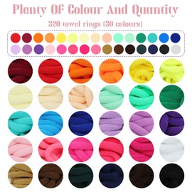 VEGCOO 320 PCS Colorful Small Hair Elastics, Toddler Hair Tiesgirls with Organizer Box, Seamless Girls Hair Ties, Mini Rubber Hair Bands for Girls, Toddlers, Kids