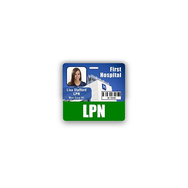 LPN Badge Buddy Horizontal w/Height & Weight Conversion Charts (Green)