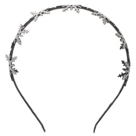 Christmas Headbands Lovely Cute Glitter Snowflake Headband Party Favours Supplies for Children (Silver)