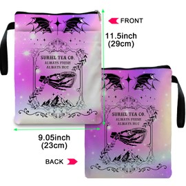 Romantasy Dark Academia Dragons Book Sleeve, Fantasy Novel Reader Gift, Bookish Gifts, Book Inspired Gift, Paperback Book Protector Book Cover Dragons Lovers Book Gifts (Dragons Book Sleeve-Purple)