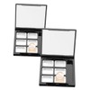 OHPHCALL 2sets Empty Lipstick Eyeshadow Palette Compartments Makeup Organizer Box