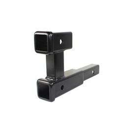 munirater Replacement for Trailer Dual Hitch Extender Adapter with 6.5-inch Rise Drop 2-inch Receiver 2-inch Solid Shank 5000lbs Capacity