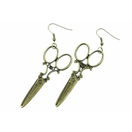 Miniblings Earrings Earrings Hairdresser Scissors Seamstress Scissors Bronze Smock XL