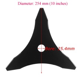 ATIE 10" Inch x 3 Teeth Steel Brush Cutter, Trimmer, Weed Eater Blade (1 Pack)