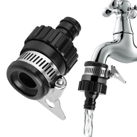Huybaa Universal Tap Adapter, Garden Hose Coupling, Rubber Connector with Metal Handle, Universal Tap Adapter for Kitchen, Washing Machine, Garden