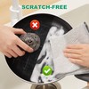 JOYMOOP Multipurpose Non-Scratch Silver Fiber Dishwashing Cloths, Reusable Cleaning Rags,