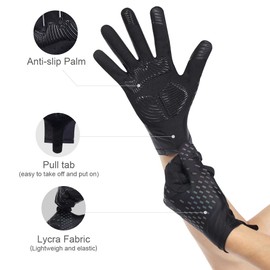 Guantes de entrenamiento para hombres y mujeres, guantes deportivos de dedo completo con pantalla táctil, protección completa de la palma para pesca, entrenamiento, correr, ciclismo, escalada (L, color)