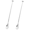 HJUWANG 2 Pack Bar Long Handle Spoons Stainless Steel Bartender