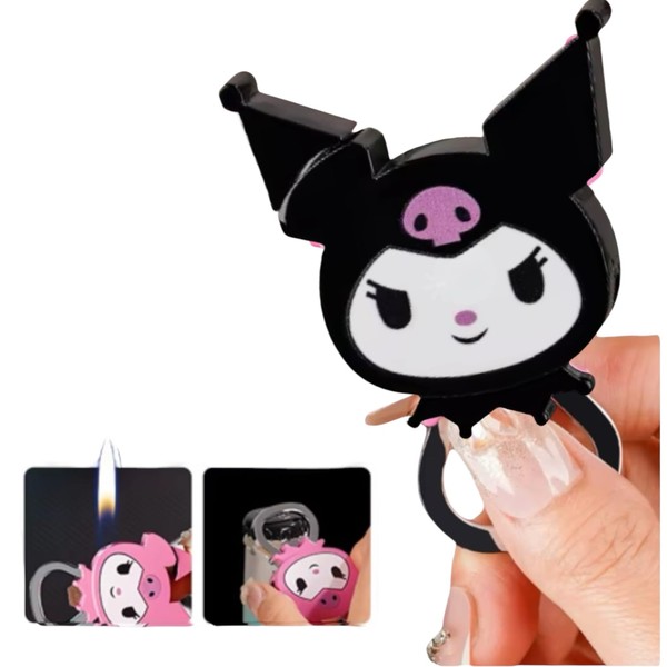 NIVEK Kuroomi Y2K Lighter and Bottle Opener Kawaii Refillable, Soft