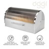 Oggi Stainless Steel Roll Top Bread Box for Kitchen Countertop