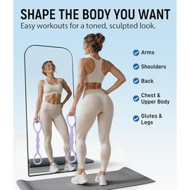 Figura 8 bandas de resistencia mejoradas para mujeres, bandas de resistencia para brazos y entrenamiento de cuerpo completo, banda de resistencia elás