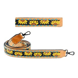 American Darling Hand Tooled Genuine Leather Crossbody Handle Strap for Bags | Phone Crossbody Strap | Crossbody Keychain Strap for Wallet Purse Clutch Cellphone Key Chain Holder | Shoulder Bag Strap