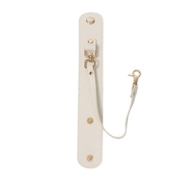 Lunali Leather Glove Holder Glove Holder with Strap Anti-Lost Stole Clip Convenient Key Holder, white