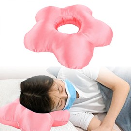 Yoidesu Ear Piercing Pillow with Ear Hole for CNH and Ear Pain Ear Inflammation Pressure Sores for Side Sleepers, Flower Shape Side Sleeping Pillow Ear Guard Pillow