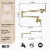 KES Gold Pot Filler with Heat-Resistant Cartridge, 26" Brushed Gold