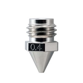 Microswiss Brass Plated Wear Resistant Nozzle for Geeetech A10M, A20M, A30M, A10T, A20T, A30T (.4mm)
