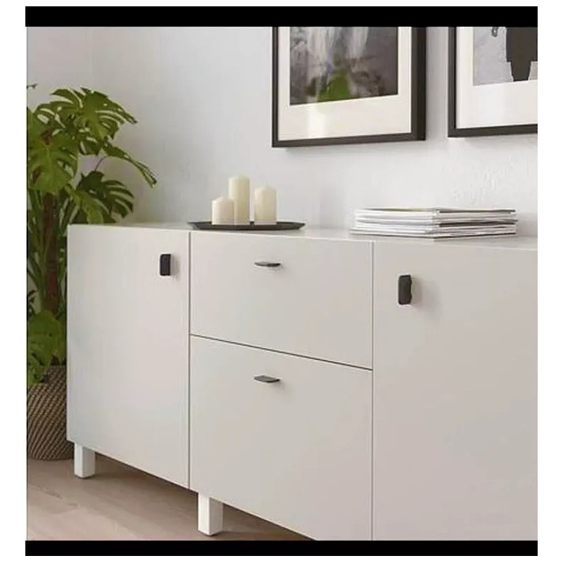 IKEA BERGHALLA 56mm Handles Knobs Pull, 2- Pack Grey, Minimalistic