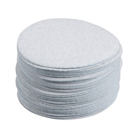uxcell 50 Pcs 3-Inch Aluminum Oxide White Dry Hook and Loop Sanding Discs Flocking Sandpaper 400 Grits