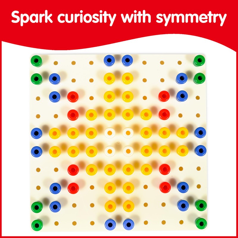 edxeducation Pegs and Peg Board Set | 1,000 Pegs and