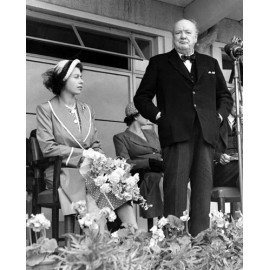 Queen Elizabeth and Winston Churchill Photo
