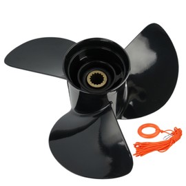 QIKIRUO Outboad Propeller for BRP,Johnson,Evinrude OMC Stern Drive Engine, 3 Blades 14" x 13" Boat Propeller Replace for OEM 2411-138-13, Aluminum Boat Propeller,15 Spline Tooth, RH