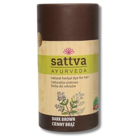 Sattva Natural Hair Color - Henna for Allergies - Organic Plant-Based Hair Dye for Natural Hair Color, Henna Hair Dye for Volume and Shine - Double Portion - ECOCERT (Dark Brown, 150)