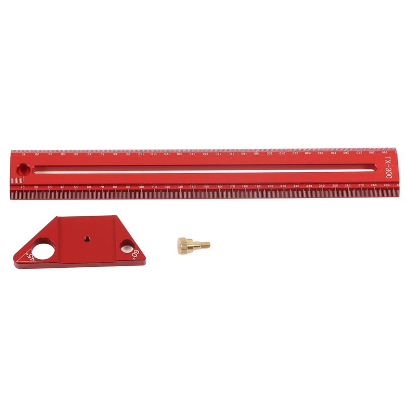 Woodworking T Track Ruler Multifunctional Aluminum Alloy Portable Wood Measuring
