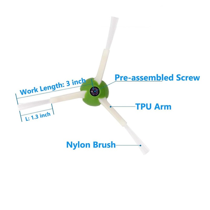 Sweeping Side Brush Replacement for irobot Roomba e,i,& J Series,