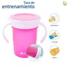 Bluelander Vaso Entrenador 360 para Bebé, Autobloqueo Antiderrames, Antifugas, Taza
