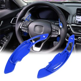 Aluminum Alloy Paddle Shift Steering Wheel Shifter Extension for Honda Accord (Gen9 and Gen10), Civic (Gen10), Insight ZE4, CR-V, Acura MDX - Blue