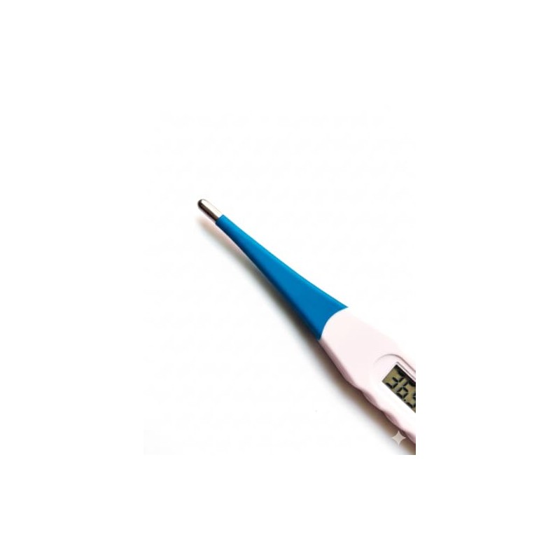 Termómetro Digital Punta Flexible Azul – Medición Oral/Rectal/Axilar • Alarma