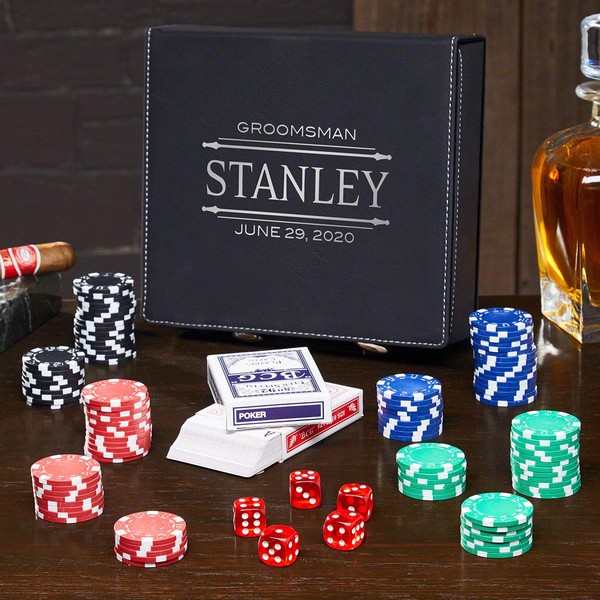 Stanford Personalized Poker Set - Gift for Groomsmen (Custom Product)