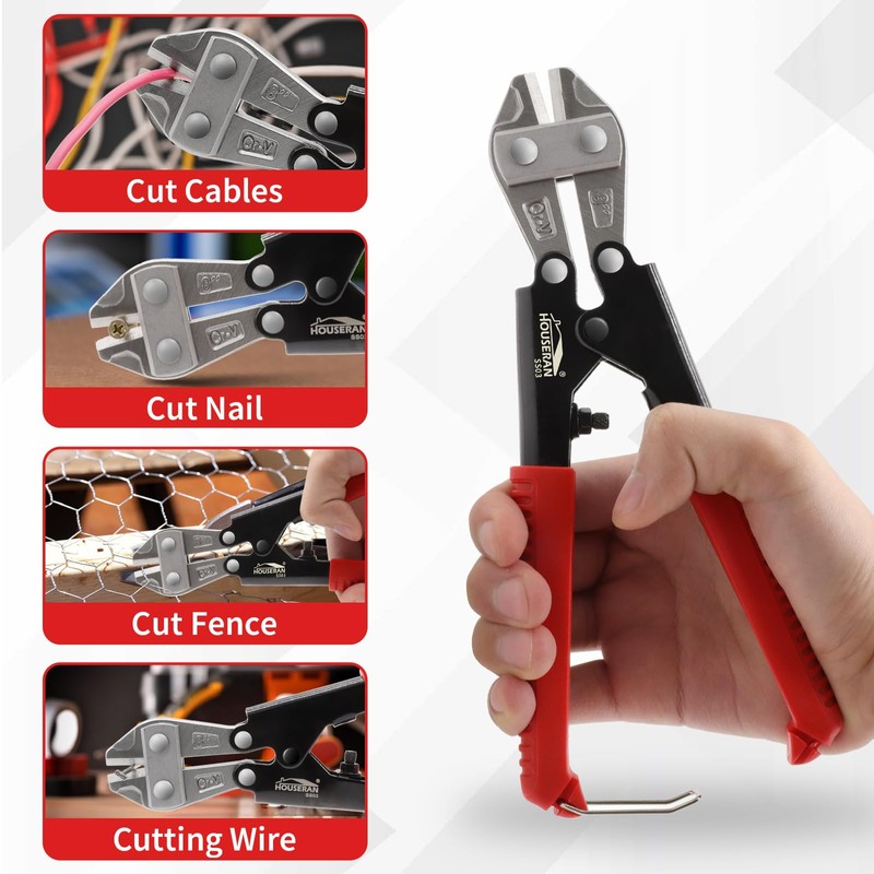 HOUSERAN Bolt Cutter 8 inch CR-V, Mini Bolt Cutter Heavy