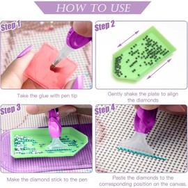 34 Pieces Diamond Painting Pens Accessories for Diamond Painting DIY Diamond Painting Embroidery Nail Tools for Painting and Crafts