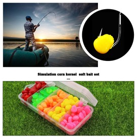 Create idea 200 Pieces Artificial Bait Corn Fishing Bait Soft Carp Bait Artificial Fishing Bait Fake Corn with Good Smell for Fishermen Beginners in 5 Colours