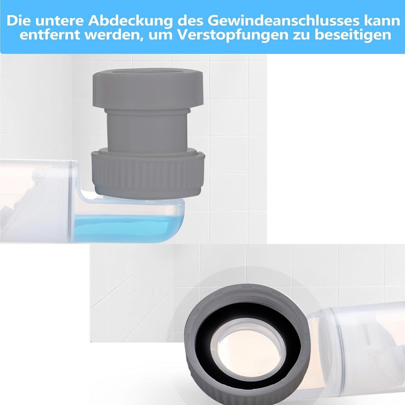 LANZLC Space-Saving Siphon, Flexible Drain Hose, 1 1/4 Inch Siphon,