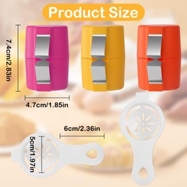 GTNCE 3 Pcs Egg Shell Opener, Egg Cracker Tool, Egg Peeler with 2 Egg Yolk Separator, Handheld Egg Cutting Tool, No Mess Easy Egg Opener, Stainless Steel Egg Opener Tool for Cooking and Baking