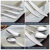 HaWare Hammered Silverware Set, 20-Piece Stainless Steel Flatware Set Serving