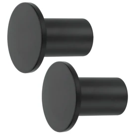 SAYAYO Modern Black Coat Hooks Wall Mounted, Towel Hooks for Bathrooms Robe Hooks, Heavy Duty Wall Hooks for Hanging, SUS 304 Stainless Steel 2 Packs