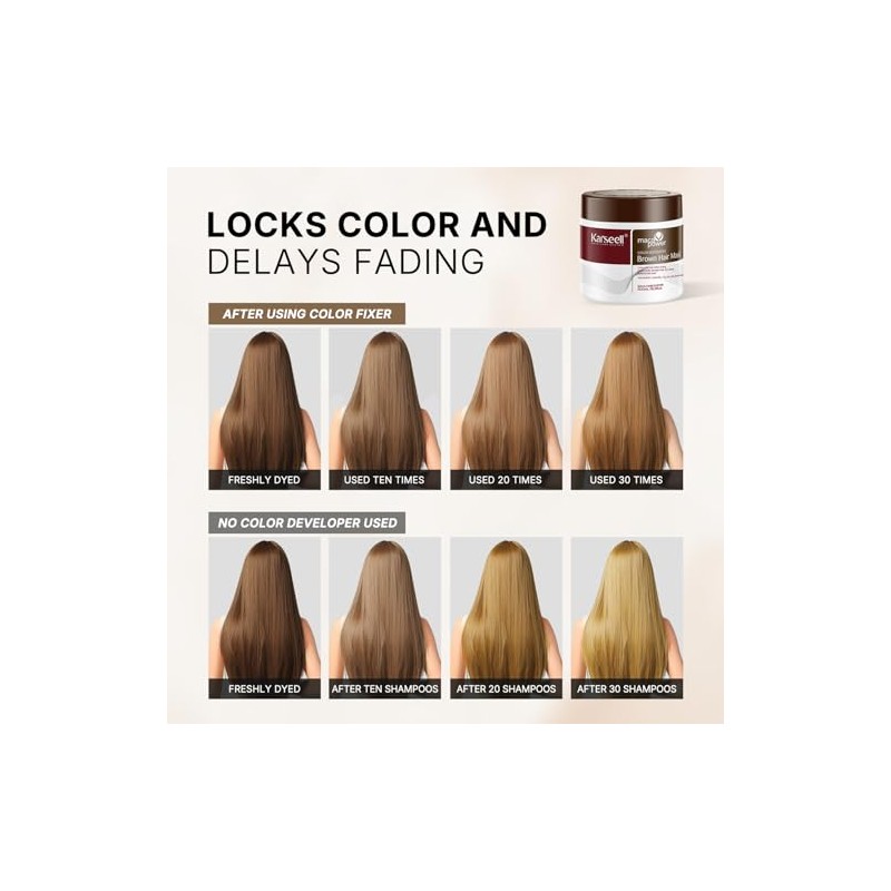 Karseell Mascarilla acondicionadora con color para realzar el color, hidratar