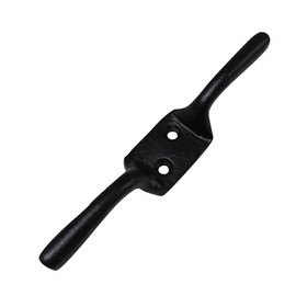 Secure Fix Direct Black or Galvanised Cleat Hook 3" - 6" (Washing Line Blind Cord Tie Back Trailer Rope) (Black, 6")
