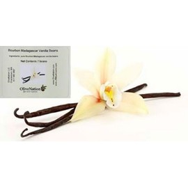 Organic Madagascar Vanilla Bean Pods - Whole Bourbon-Madagascar Beans for Baking - Cooking - Non-GMO - Kosher - Grade A - 7 beans