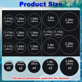 Pndeyo 30pcs Puffer Down Jacket Patches, Self-Adhesive Nylon Puffer Jacket Repair Patch, Round Waterproof Stick on Tape for Coat Clothing Tent Sleeping Bags Ski Pants Holes Repairing- Black
