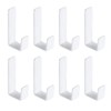Coshar 8Pcs Stainless Steel J Hooks White 1 Inch Bunk