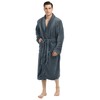 NY Threads Mens Robe, Luxury Plush Fleece Mens Bathrobe, Spa