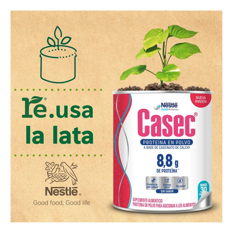 Caseinato Calcio Casec Sabor Lata 300g