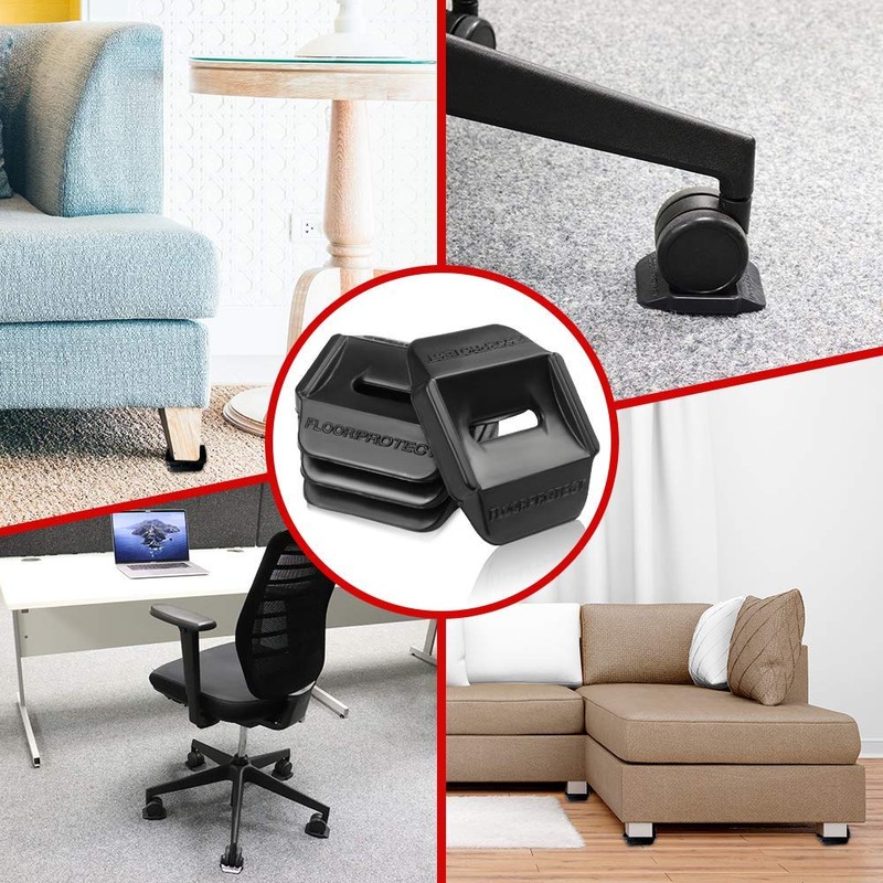 Floor Protector Castor Cups for Wooden Floors, Laminate, Linoleum Flooring,