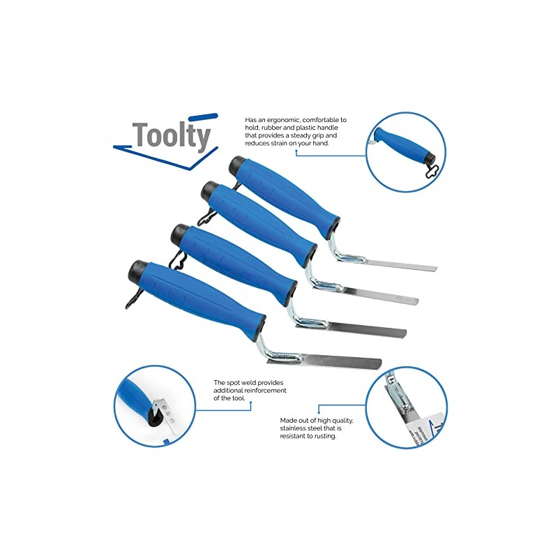 Toolty Tuck Pointer Trowel, Stainless Steel Finger Pointing Trowel, Hand